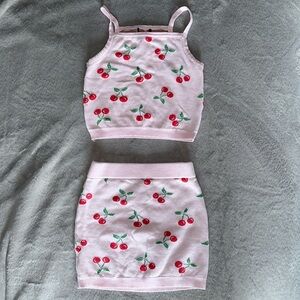Cherry Skirt & Tank Set